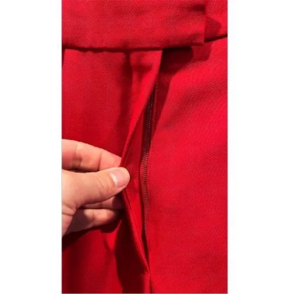 NINA RICCI RED TAILORED PANTS - Picture 8 of 8